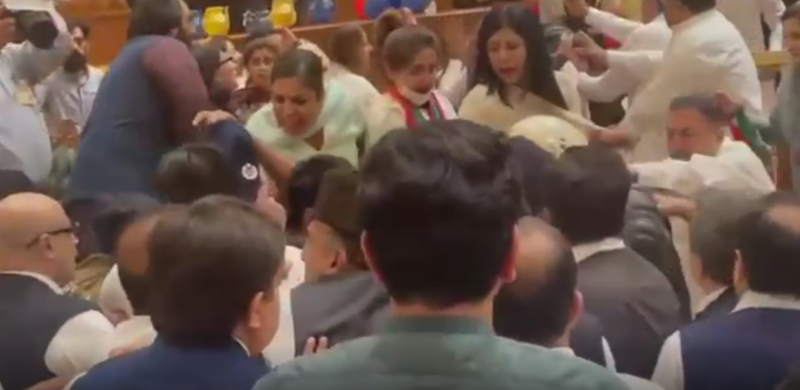 پنجاب اسمبلی میں ہنگامہ آرائی، فیاض چوہان کی ویڈیو سامنے آگئی