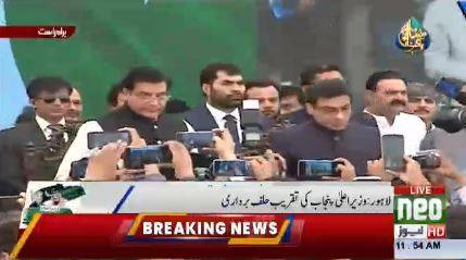  حمزہ شہباز شریف نے وزیر اعلیٰ پنجاب کا حلف اٹھا لیا 