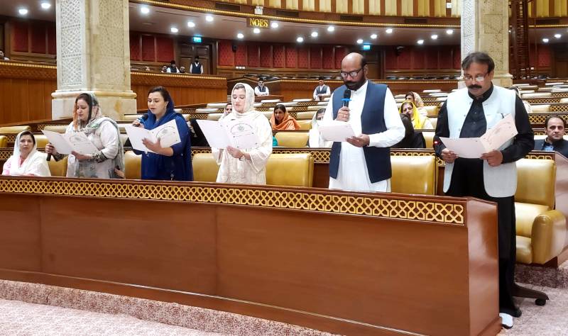 پی ٹی آئی کے نو منتخب ارکان پنجاب اسمبلی نے حلف اٹھا لیا