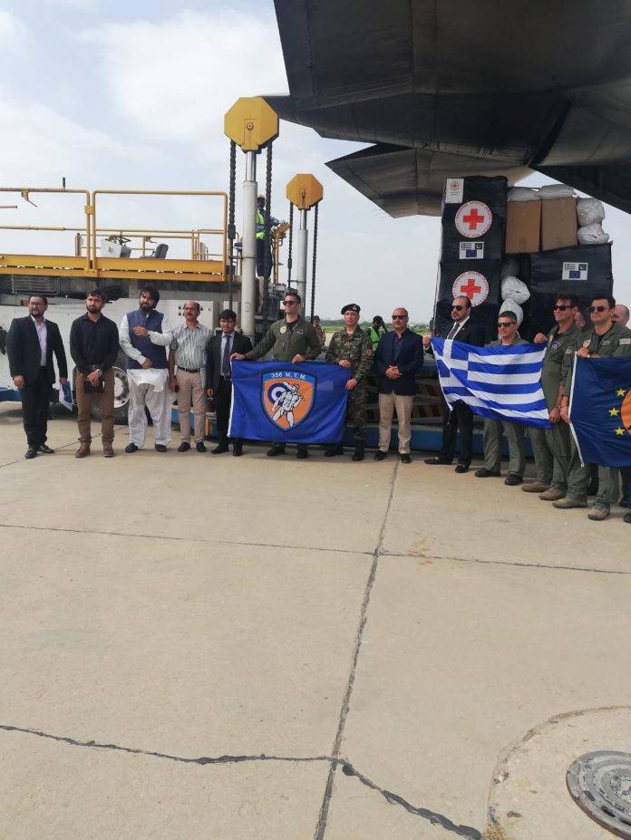 سیلاب متاثرین کے لیے امداد لے کر یونان سے  پہلا طیارہ کراچی پہنچ گیا 