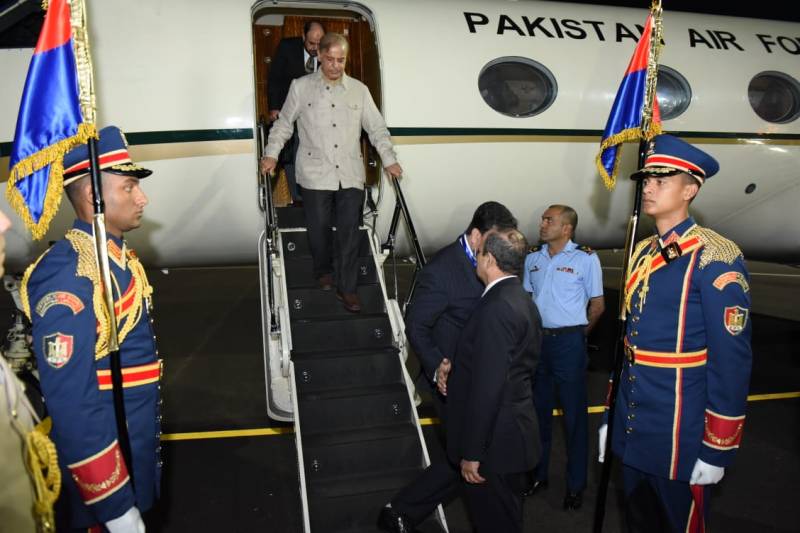 وزیر اعظم شہباز شریف مصر پہنچ گئے 