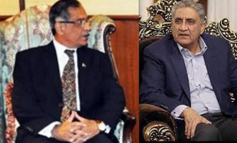 جنرل باجوہ سے چند دن قبل ملاقات ہوئی، وہ میری خدمات سراہنے گھر تشریف لائے تھے: ثاقب نثار 