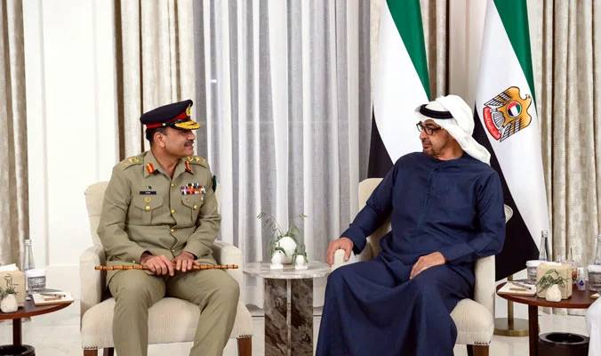 آرمی چیف کی اماراتی صدر اور وزیراعظم سے ملاقاتیں
