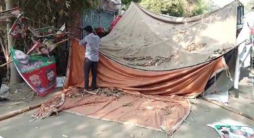 جیل بھرو تحریک ، زمان پارک کے باہر سے کارکن روانہ، خیمے اکھاڑ لیے گئے 
