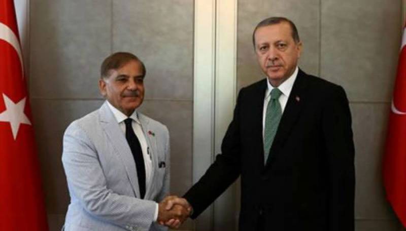 وزیراعظم شہباز شریف کی اردوان کو  مبارکباد