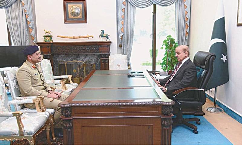وزیر اعظم شہباز شریف سے آرمی چیف جنرل عاصم منیر کی اہم ملاقات 