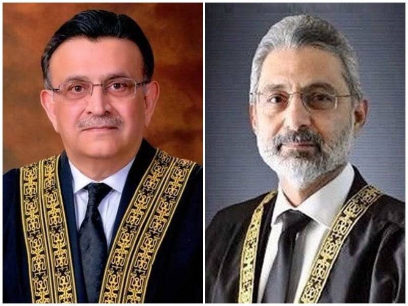 جسٹس قاضی فائز عیسیٰ اور جسٹس سردار طارق الگ ، 9 رکنی بینچ ٹوٹ گیا