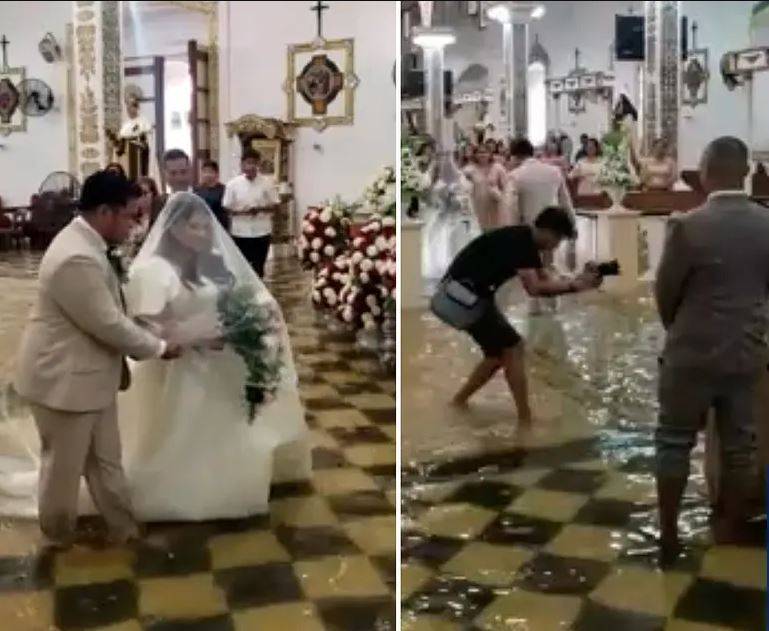  بارش اور سیلاب بھی شادی کی راہ  میں رکاوٹ نہ ڈال سکے، ویڈیو  وائرل