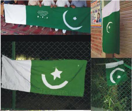 سری نگر: ڈرونز اور سی سی ٹی وی کیمروں سے نگرانی کے باوجود کشمیریوں نے یوم آزادی پر پاکستانی پرچم لہرادیے 