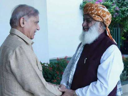 شہباز شریف سے مولانا فضل الرحمان کی ملاقات، اتحاد برقرار رکھنے پر اتفاق