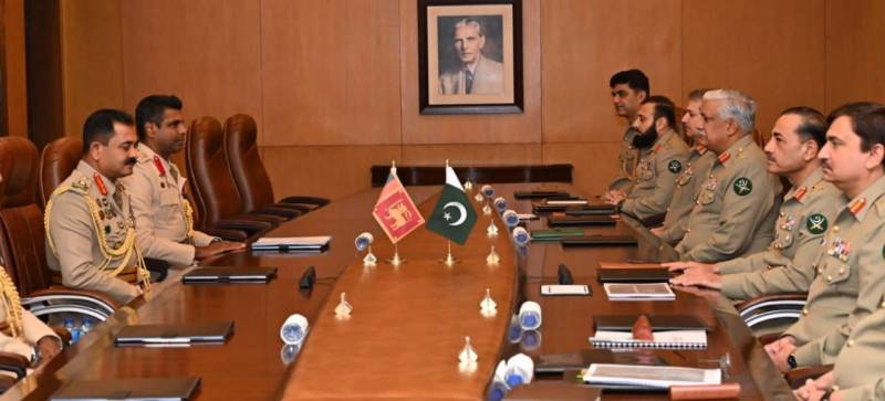  آرمی چیف جنرل عاصم منیر سے سری لنکن آرمی کمانڈر کی ملاقات، پیشہ ورانہ دلچسپی کے امور اور دو طرفہ دفاعی تعلقات پر تبادلہ خیال 
