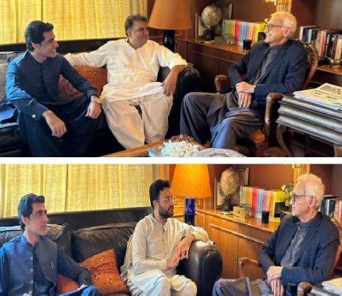 فواد چودھری اور فرخ حبیب کی جہانگیر ترین سے ملاقات، فرخ حبیب کو اہم عہدہ دینے کا فیصلہ 