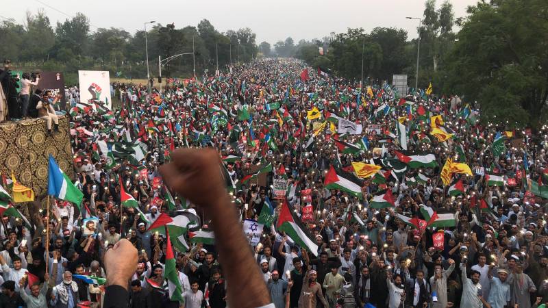 پاکستانیوں نے فلسطین کے لیے ایک ارب سے روپے زیادہ جمع کرلیے: سراج الحق 