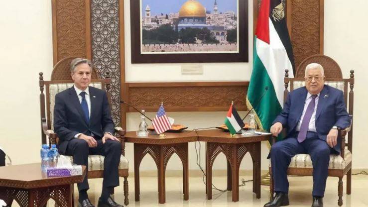 امریکی وزیر خارجہ غزہ کا کنٹرول حماس سے لے کر محمود عباس کو دینے کیلئے متحرک 