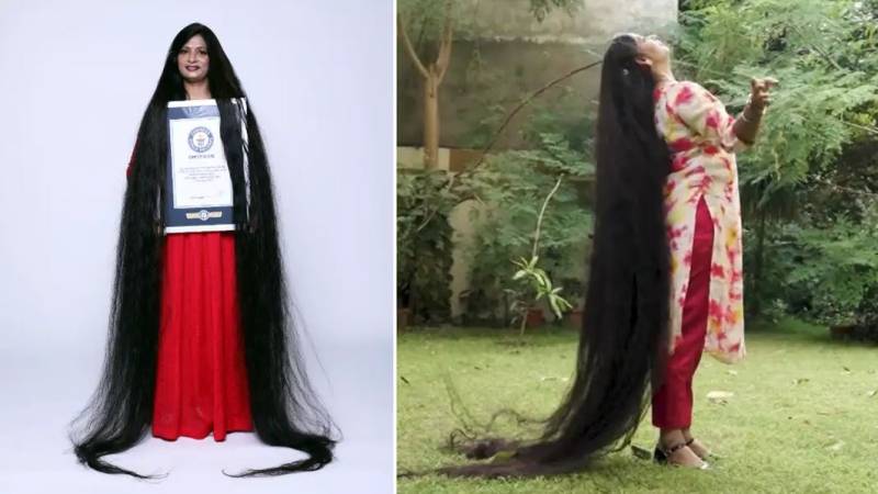 بھارتی خاتون نے سب سے لمبے بالوں کا گنیز ورلڈ ریکارڈ بنا ڈالا