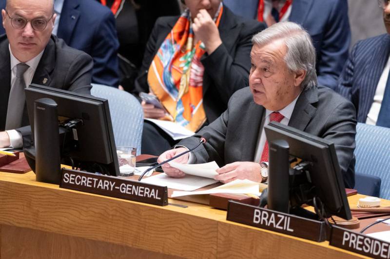 اقوام متحدہ کے سیکرٹری جنرل انتونیو گوتریس کی غزہ میں جنگ بندی کےلئےسلامتی کونسل سے اپیل 