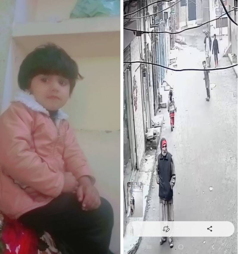 پانچ سالہ بچی اغوا، ملزم کی سی سی ٹی وی فوٹیج منظر عام پر آ گئی