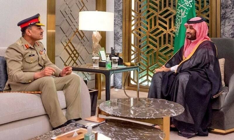 آرمی چیف کی سعودی ولی عہد شہزادہ محمد بن سلمان سے ملاقات