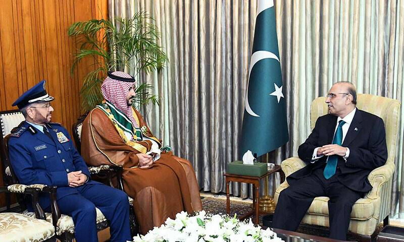 سعودی وزیر دفاع کی صدر مملکت، وزیر اعظم اور آرمی چیف سے ملاقاتیں 