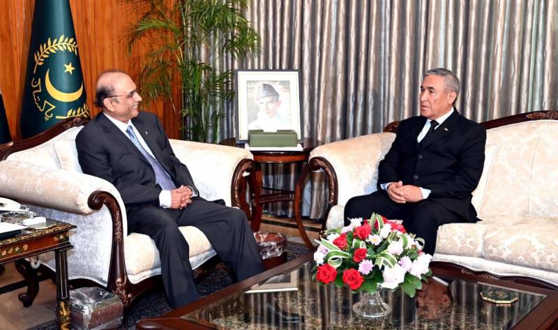 صدر آصف زرداری سے ترکمانستان کے سفیر کی ملاقات،  تاپی گیس پائپ لائن کی جلد تکمیل کی خواہش کا اظہار 