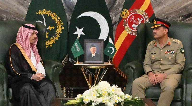 آرمی چیف سے وزیر خارجہ کی سربراہی میں سعودی وفد کی ملاقات