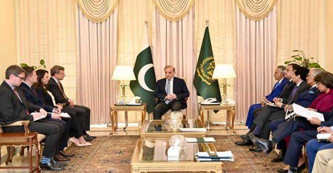 وزیراعظم شہباز شریف سے امریکی وفد کی ملاقات، معدنی شعبے میں سرمایہ کاری پر تبادلہ خیال
