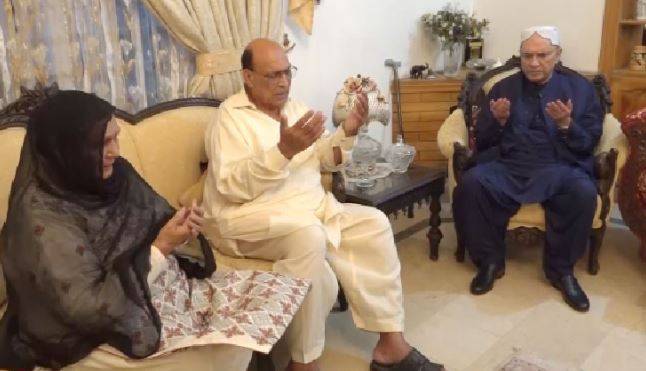 صدرِ مملکت کی شہید سکواڈرن لیڈر عثمان یوسف کے گھر آمد، اہلخانہ سے تعزیت