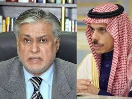 وزیر خارجہ اسحاق ڈار اور سعودی ہم منصب کا رابطہ، دوطرفہ تعلقات اور خطے کی صورتحال پر گفتگو