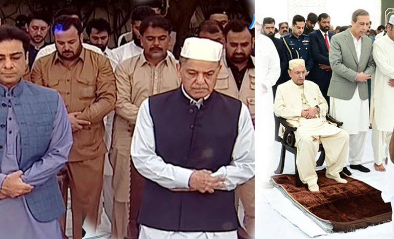 صدر، وزیراعظم سمیت دیگر رہنماؤں نے مختلف مقامات پر عید الفطر کی نماز ادا کی