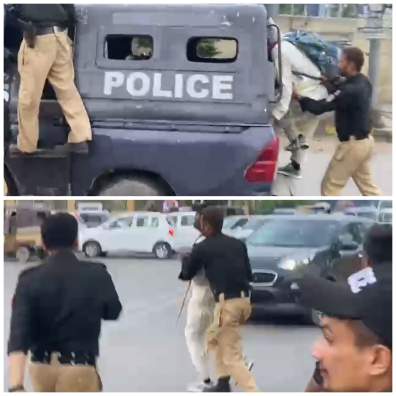 کراچی: اساتذہ کا احتجاج، ریڈ زون کی جانب پیش قدمی پر پولیس کا ایکشن  ، متعدد  زیر حراست