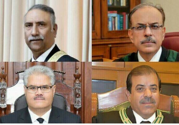 چار اہم ہائی کورٹس کے چیف جسٹسز کی تعیناتی کا نوٹیفکیشن جاری