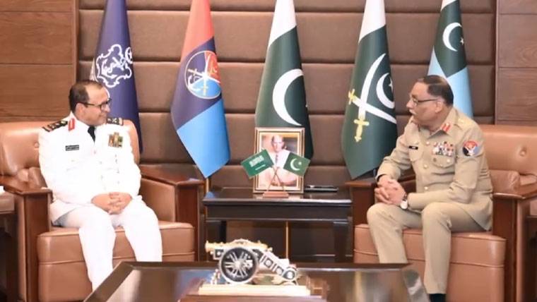 سعودی بحریہ کے سربراہ کا جوائنٹ اسٹاف ہیڈکوارٹرز راولپنڈی کا دورہ، جنرل ساحر شمشاد مرزا سے ملاقات