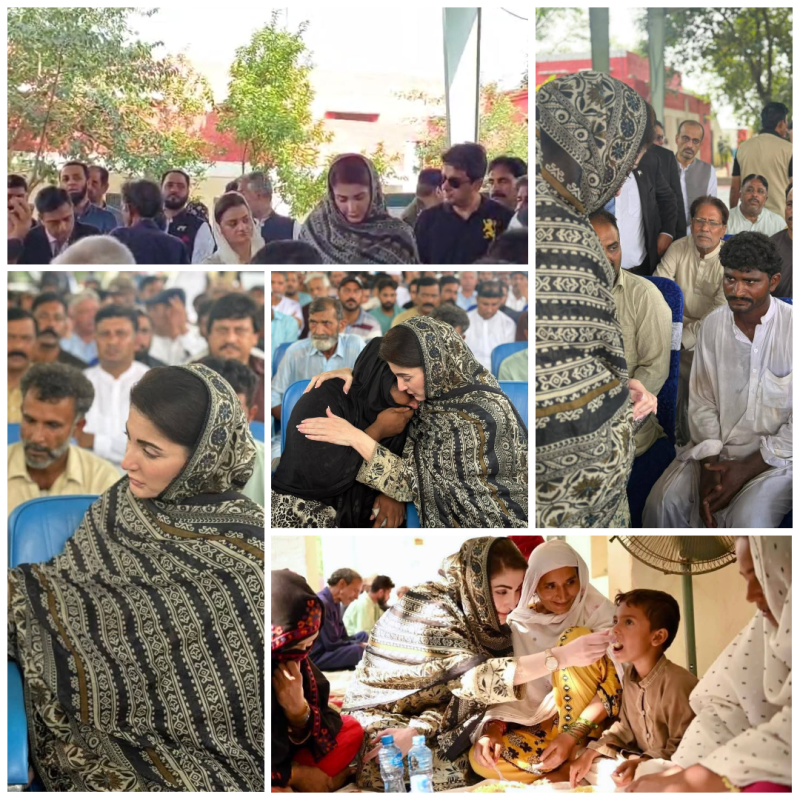 وزیراعلیٰ پنجاب مریم نواز کا وزیرآباد کے سیلاب متاثرہ علاقوں کا دورہ، متاثرین سے ملاقات کی اور ان کی حالت زار کا جائزہ لیا