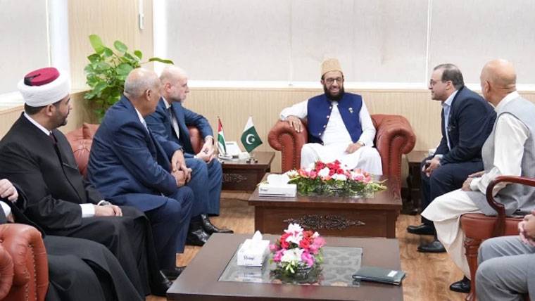 فلسطین کے چیف جسٹس کی وفاقی وزیر مذہبی امور سے ملاقات، غزہ کی صورتحال اور دوطرفہ تعاون پر تبادلہ خیال