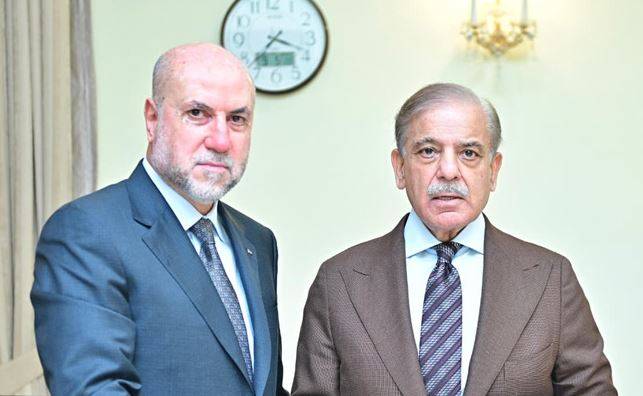 وزیراعظم شہباز شریف کی فلسطینی صدر کے مشیر سے ملاقات، حمایت کا اعادہ