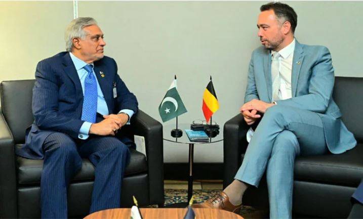 پاکستان اور بیلجیئم کے وزرائے خارجہ کی ملاقات، اقتصادی تعاون پر تبادلہ خیال