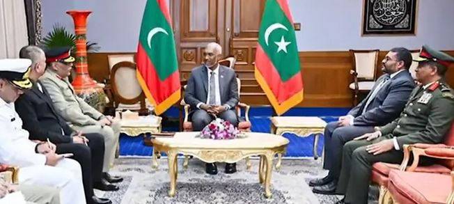 جنرل ساحر شمشاد مرزا کا مالدیپ کا سرکاری دورہ، صدر اور آرمی چیف سے ملاقات