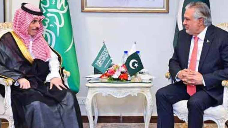  اسحاق ڈار کی سعودی وزیر خارجہ سے ملاقات، پاک سعودی تعلقات اور غزہ کی صورتحال پر تبادلہ خیال