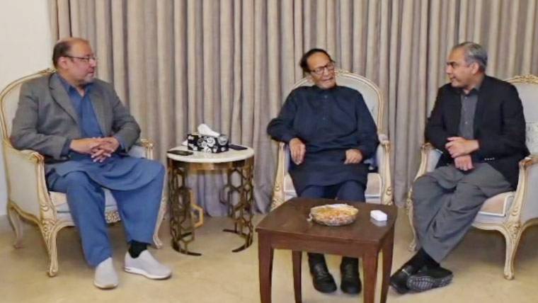 محسن نقوی کی چودھری شجاعت حسین سے ملاقات: سکیورٹی انتظامات پر گفتگو