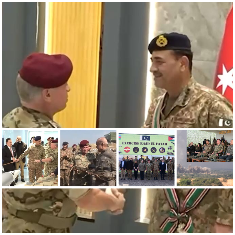 اردن کے شاہ عبداللہ دوم کا پاکستان کا دفاعی صنعتی مرکز کا دورہ، آرمی چیف کو اعلیٰ اعزاز سے نوازا