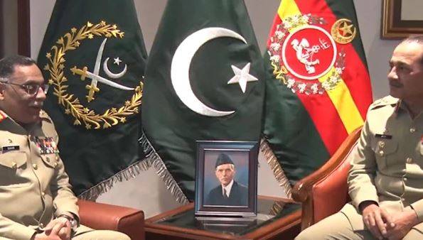 چیئرمین جوائنٹ چیفس آف اسٹاف جنرل ساحر شمشاد کی فیلڈ مارشل سے الوداعی ملاقات