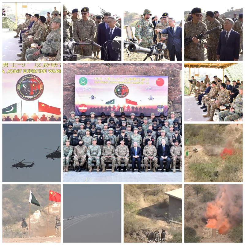 پاک فوج اور پیپلز لبریشن آرمی کی مشترکہ انسدادِ دہشت گردی مشق  وارئیر-IXجاری