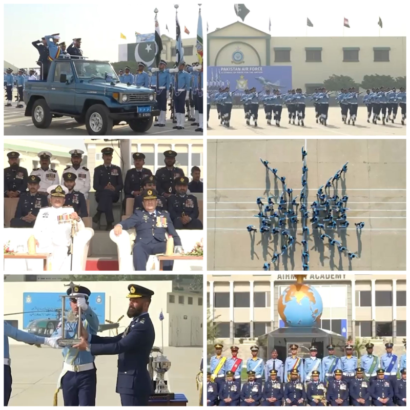 کورنگی کراچی میں پاک فضائیہ کی پاسنگ آؤٹ پریڈ، ٹرینرز اور بہترین کارکردگی دکھانے والوں کو اعزازات