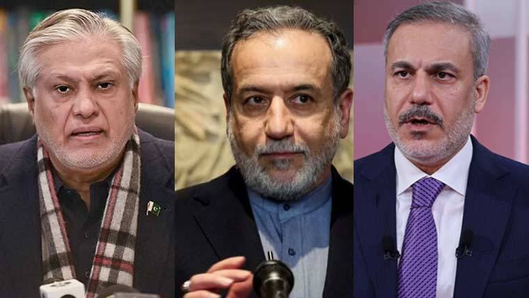 پاکستان، ایران اور ترکیہ کے وزرائے خارجہ کے درمیان ٹیلیفونک رابطہ، تعاون پر بات چیت