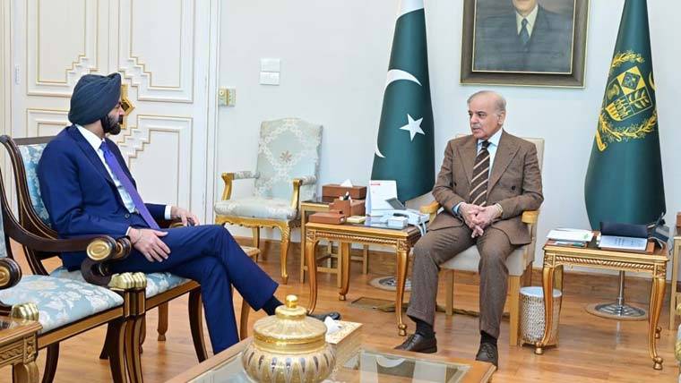 وزیراعظم شہباز شریف سے عالمی بینک گروپ کے صدر اجے بنگا کی ملاقات