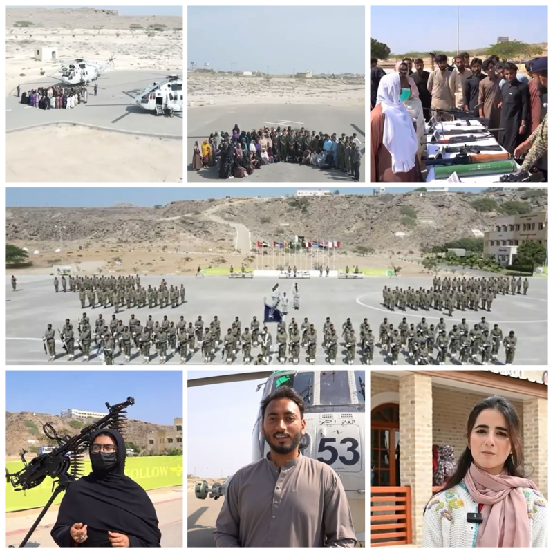 نوجوانوں کی قومی تربیت: آئی ایس پی آر ونٹر انٹرن شپ پروگرام کے تحت گوادر کے طلباء کا نیول بیس کا دورہ