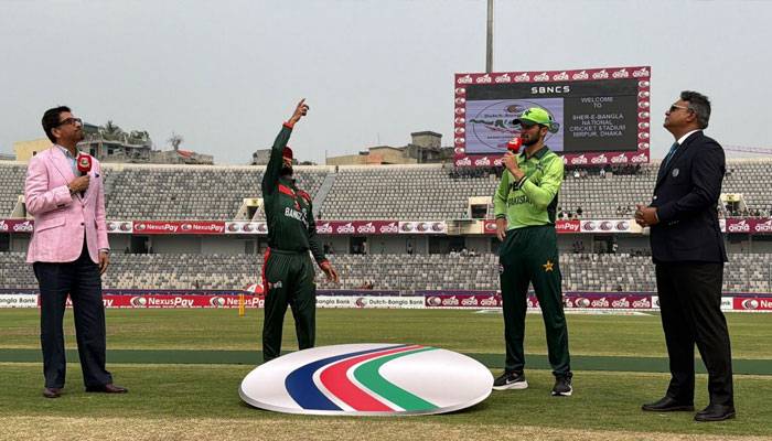 پہلا ون ڈے ون: بنگلادیش کا ٹاس جیت کر پاکستان کے خلاف فیلڈنگ کا فیصلہ