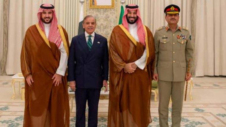 وزیراعظم شہبازشریف کی جدہ میں سعودی ولی عہد سے ملاقات
