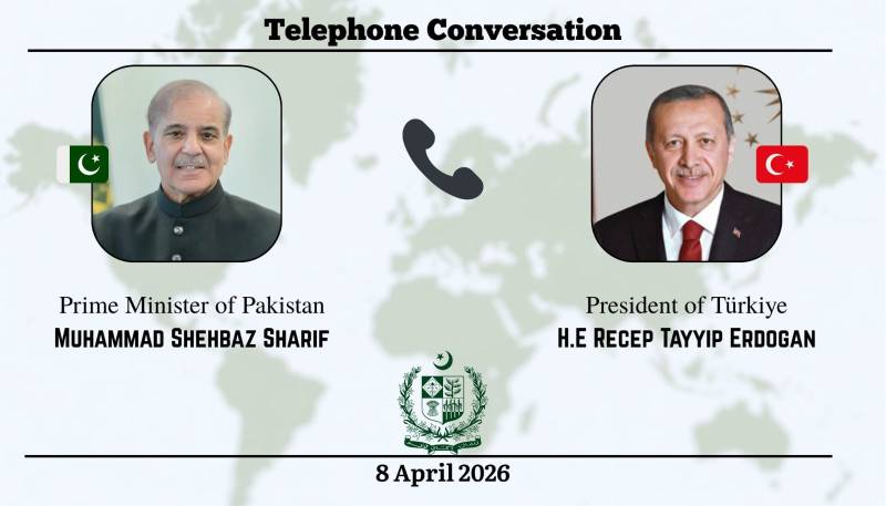 علاقائی امن کے لیے پاکستان کی کوششیں رنگ لے آئیں: ترک صدر کا وزیراعظم شہباز شریف کو ٹیلی فون