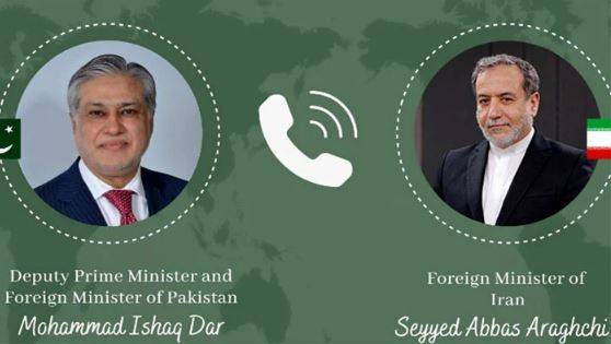 اسحاق ڈار اور عباس عراقچی کے درمیان ٹیلیفونک رابطہ، سفارتی کوششوں اور علاقائی تعاون پر زور